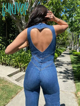 Lunivop Women’s Jumpsuit Bodycon Backless Heart Hollow Out Summer Sexy Sleeveless Slim One-Piece